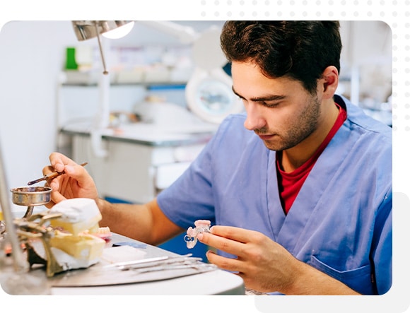 Restore Dentist performing a dental restoration procedure